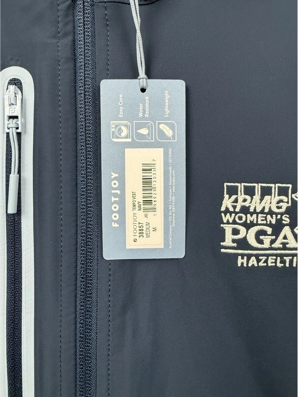 NWT FootJoy Golf Vest Mens M Blue Tempo Series Full Zip